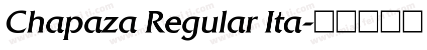 Chapaza Regular Ita字体转换
